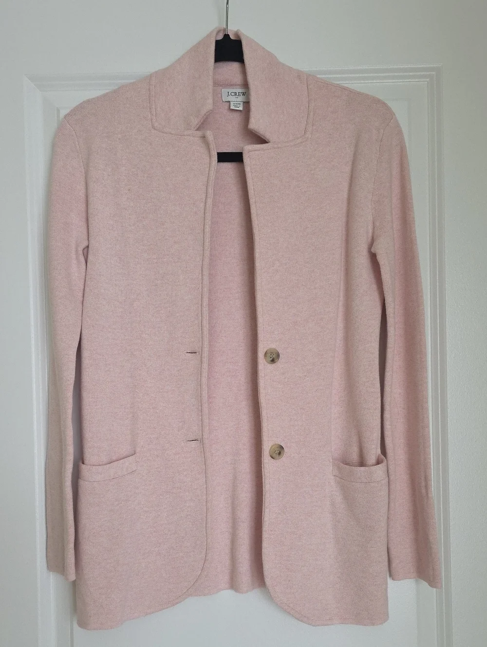 J. Crew Pale Pink Open-Front Blazer Jacket